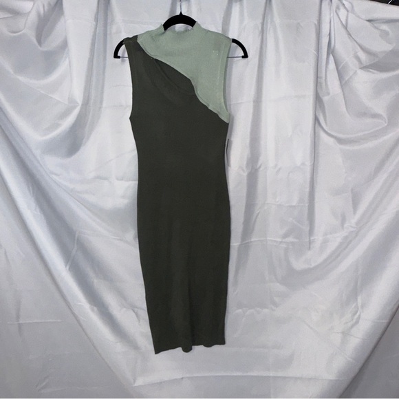 No Boundaries Dresses & Skirts - No Boundaries High Neck Dress with chest opening in Olive and Mint